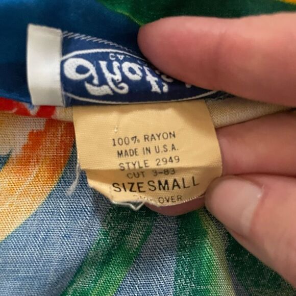 Vintage 70s 80s That’s It Tropical Floral Hawiian Shirt XS S - Picture 6 of 7